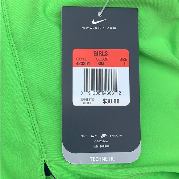 Neon Green Nike Dri-Fit Athletic Skort - Picture 4 of 5
